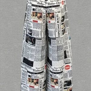 Newspaper wide leg pants